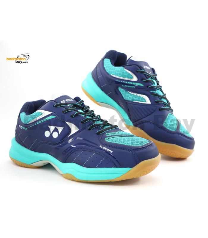 Yonex Tour Force Navy Turquoise Badminton Shoes In-Court With Tru Cushion Technology